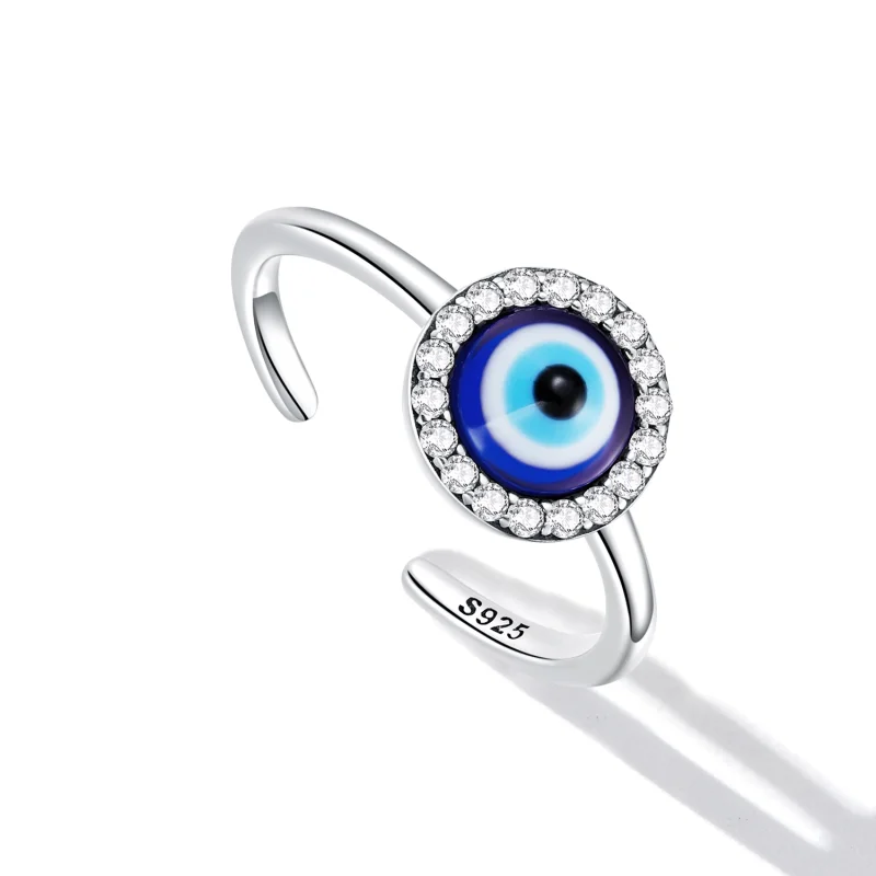 (image for) Pandora Style Devil Eye Open Ring - BSR254 - View 5