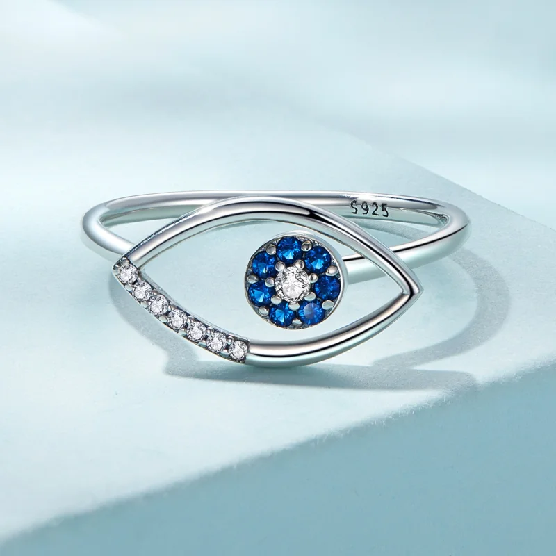 (image for) Pandora Style Devil Eye Open Ring - SCR875 - View 3