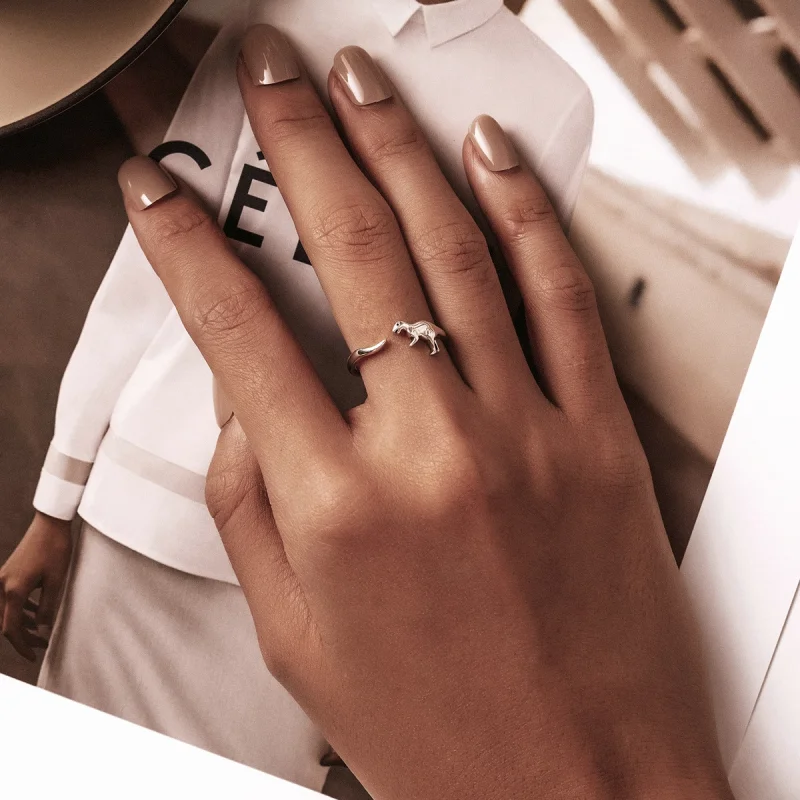 (image for) Pandora Style Dinosaur Open Ring - BSR226 - View 6