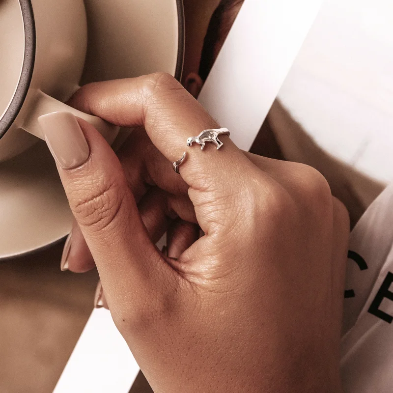 (image for) Pandora Style Dinosaur Open Ring - BSR226 - View 8