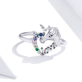 Pandora Style Dream Unicorn Open Ring - SCR644 Pandora Style Dream Unicorn Open Ring - SCR644