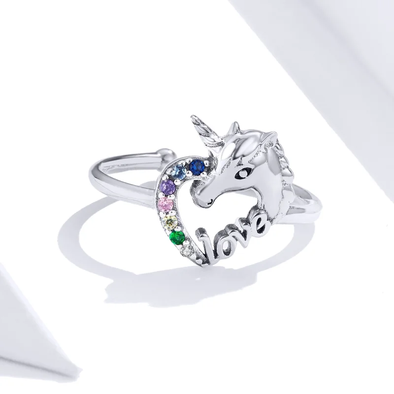 (image for) Pandora Style Dream Unicorn Open Ring - SCR644 - View 2