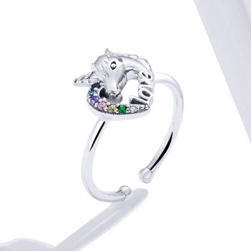 (image for) Pandora Style Dream Unicorn Open Ring - SCR644 - View 4