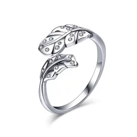 Pandora Style Elegant Foliage Open Ring - VSR155 Pandora Style Elegant Foliage Open Ring - VSR155