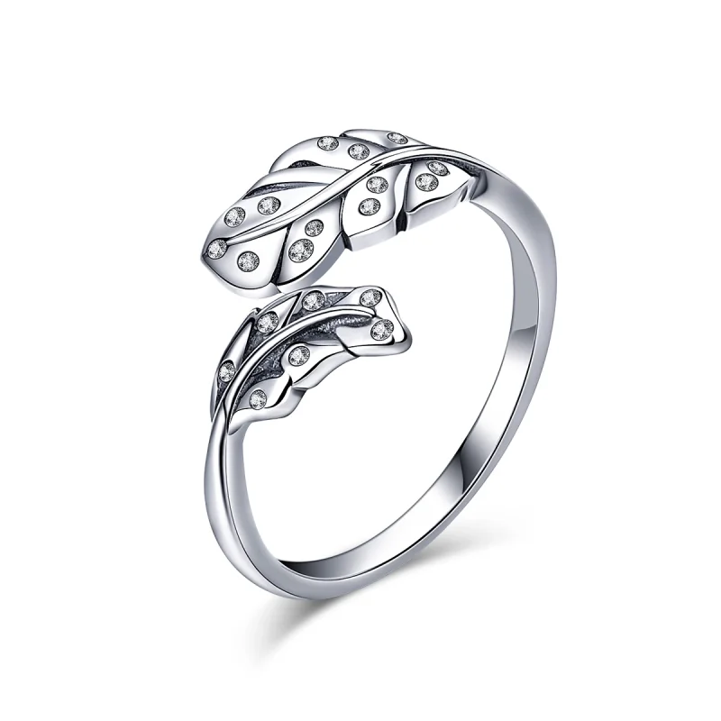 (image for) Pandora Style Elegant Foliage Open Ring - VSR155 - Product Image