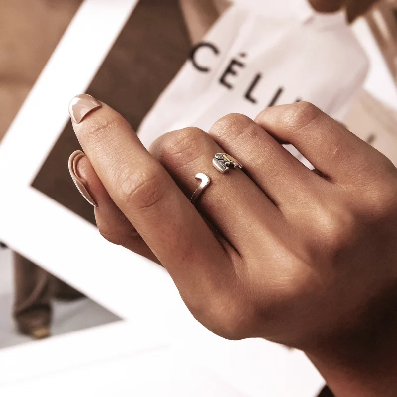 (image for) Pandora Style Elephant Open Ring - BSR227 - View 6