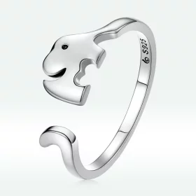 Pandora Style Elephant Open Ring - BSR227 Pandora Style Elephant Open Ring - BSR227