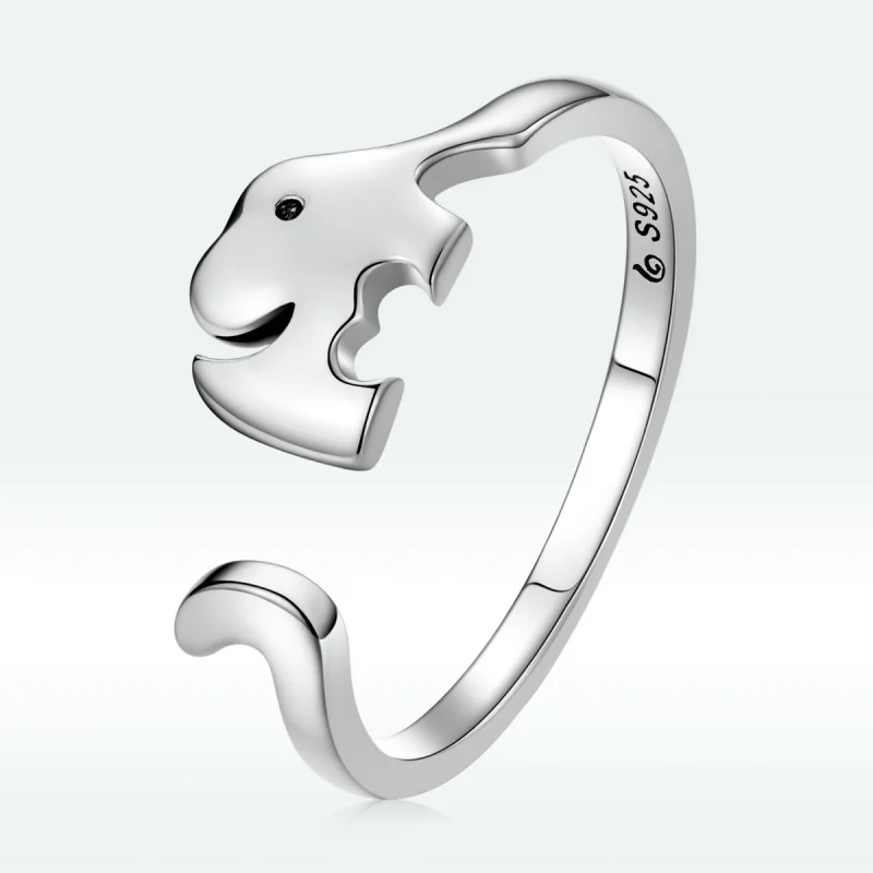 (image for) Pandora Style Elephant Open Ring - BSR227 - Product Image