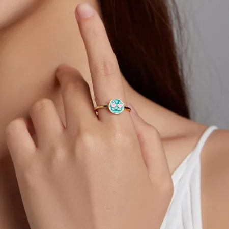 Pandora Style Emoji - Cool Open Ring - SCR737-A
