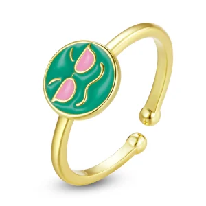 (image for) Pandora Style Emoji - Cool Open Ring - SCR737-A