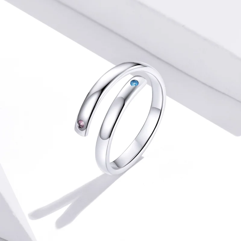 (image for) Pandora Style Engraved Double Open Ring - SCR747 - View 2