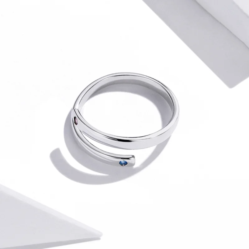 (image for) Pandora Style Engraved Double Open Ring - SCR747 - View 4