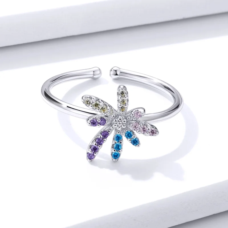 (image for) Pandora Style Fireworks Open Ring - BSR120 - View 3