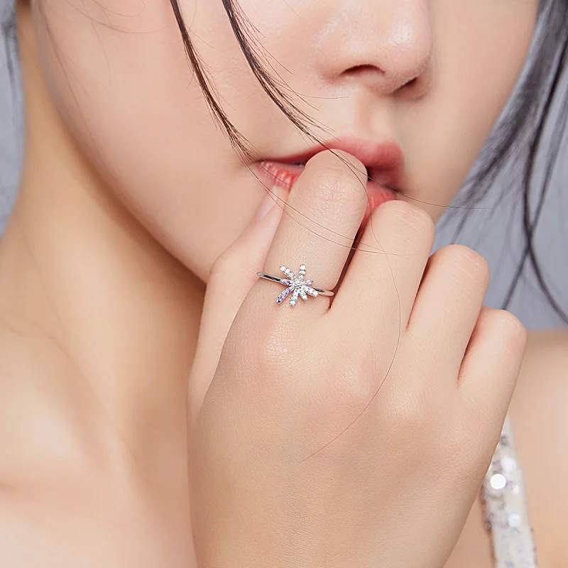 (image for) Pandora Style Fireworks Open Ring - BSR120 - View 8