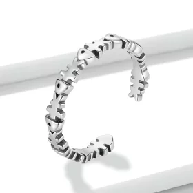 Pandora Style Fish Bone Open Ring - BSR224 Pandora Style Fish Bone Open Ring - BSR224