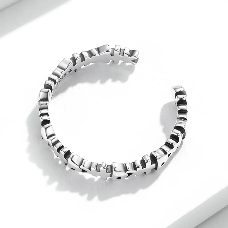 (image for) Pandora Style Fish Bone Open Ring - BSR224 - View 4