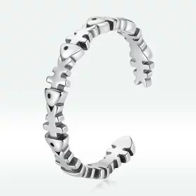 Pandora Style Fish Bone Open Ring - BSR224 Pandora Style Fish Bone Open Ring - BSR224