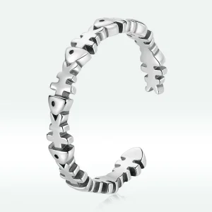 (image for) Pandora Style Fish Bone Open Ring - BSR224