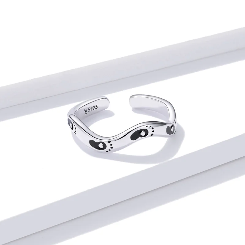 (image for) Pandora Style Footprint Open Ring - SCR712 - View 3