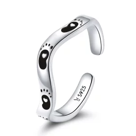 Pandora Style Footprint Open Ring - SCR712 Pandora Style Footprint Open Ring - SCR712