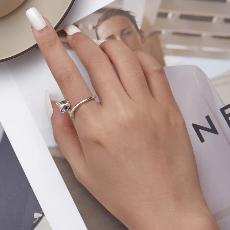 (image for) Pandora Style Fox Open Ring - BSR313 - View 6