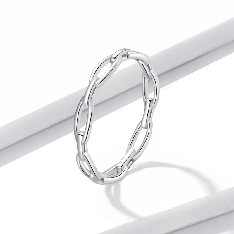 (image for) Pandora Style French Chain Ring - BSR211-A - View 2