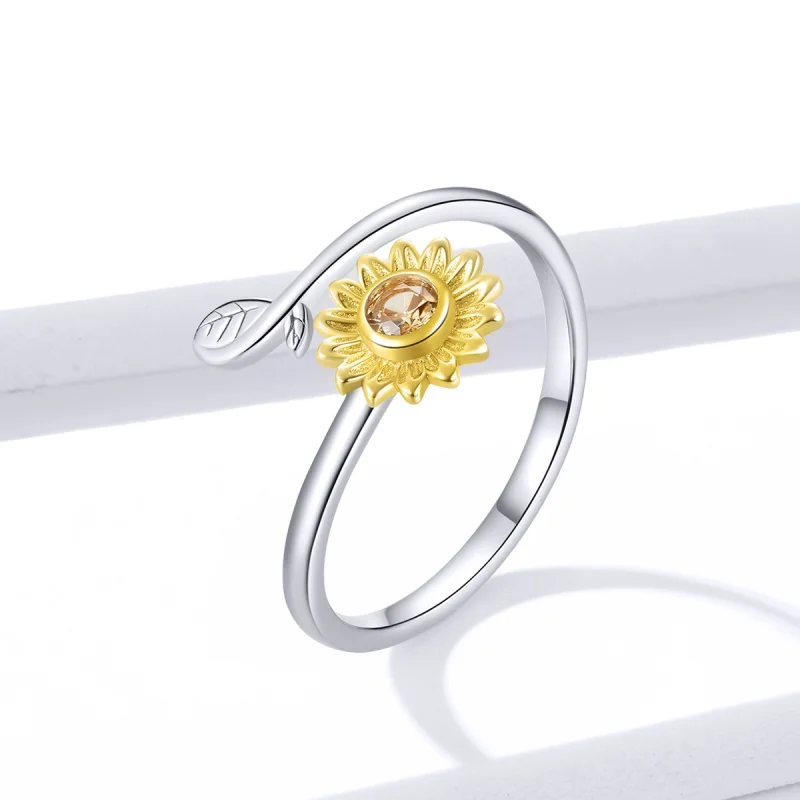 (image for) Pandora Style Fresh Daisy Open Ring - BSR127 - View 2