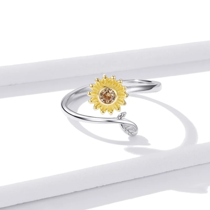 (image for) Pandora Style Fresh Daisy Open Ring - BSR127 - View 3