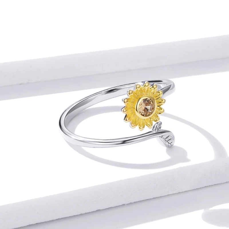 (image for) Pandora Style Fresh Daisy Open Ring - BSR127 - View 4