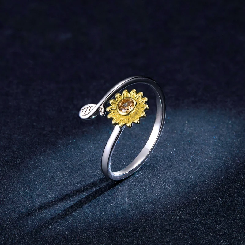 (image for) Pandora Style Fresh Daisy Open Ring - BSR127 - View 5