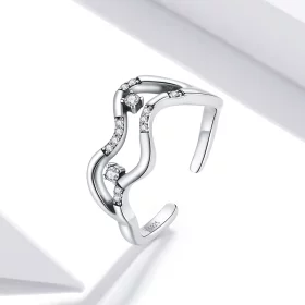 Pandora Style Galaxy Stars Open Ring - SCR710 Pandora Style Galaxy Stars Open Ring - SCR710