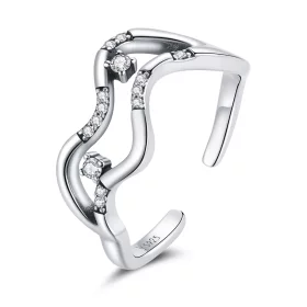 Pandora Style Galaxy Stars Open Ring - SCR710