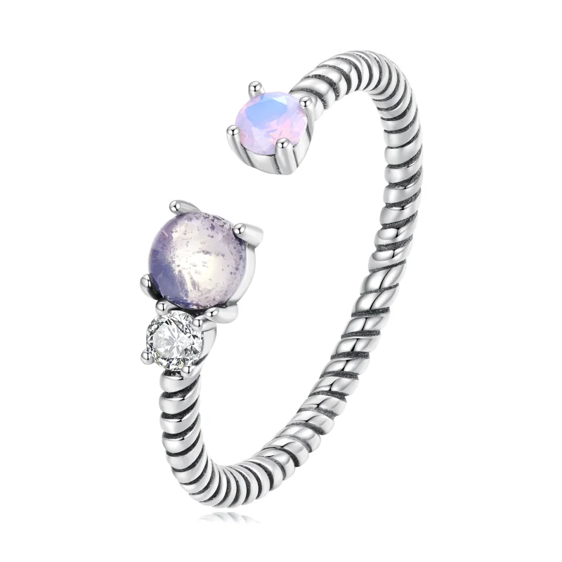 (image for) Pandora Style Gem Twist Open Ring - SCR839 - Product Image