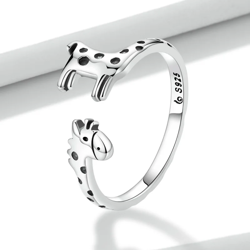 (image for) Pandora Style Giraffe Open Ring - BSR228 - View 2