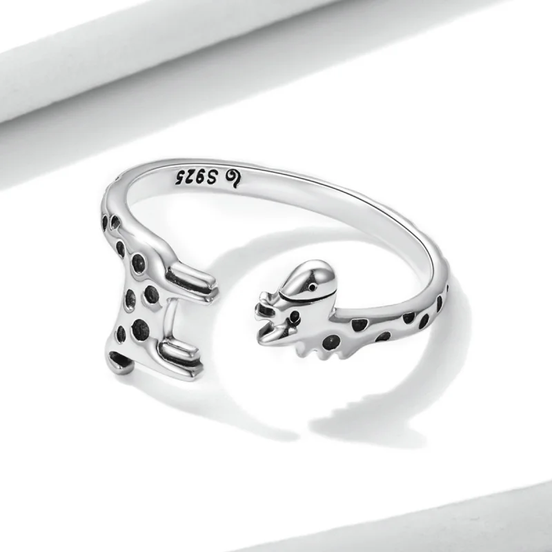 (image for) Pandora Style Giraffe Open Ring - BSR228 - View 3