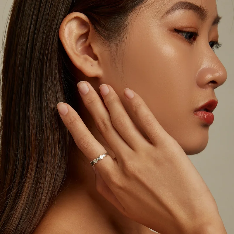 (image for) Pandora Style Hand of Fatima Open Ring - BSR237 - View 8