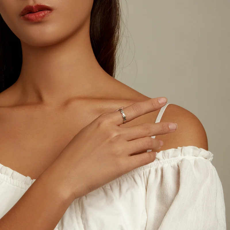 (image for) Pandora Style Hand of Fatima Open Ring - BSR237 - View 9