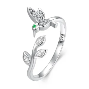 (image for) Pandora Style Hummingbird Open Ring - SCR871