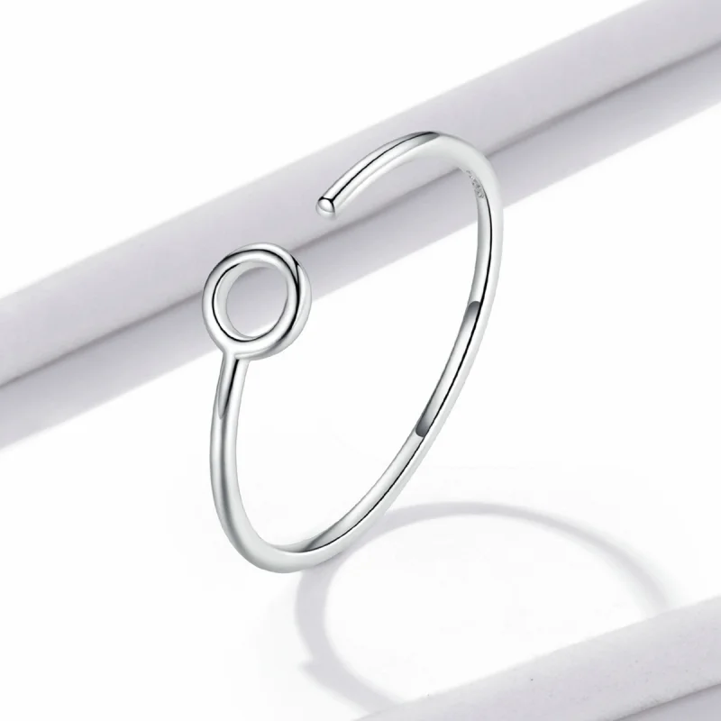 (image for) Pandora Style Little Circle Open Ring - BSR204 - View 4