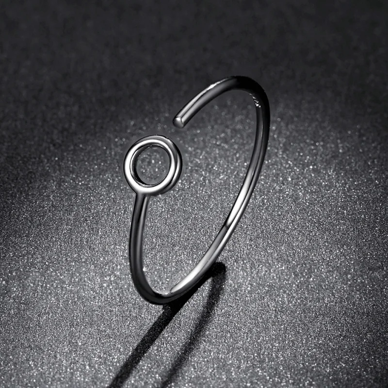 (image for) Pandora Style Little Circle Open Ring - BSR204 - View 5