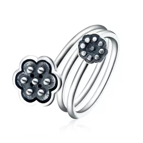 Pandora Style Lotus Pendant Open Ring - VSR054 Pandora Style Lotus Pendant Open Ring - VSR054