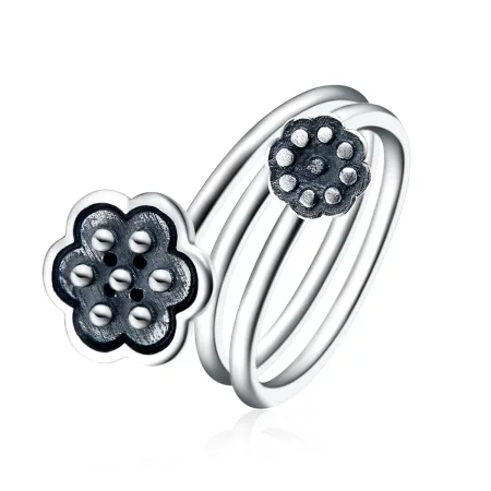 Pandora Style Lotus Pendant Open Ring - VSR054
