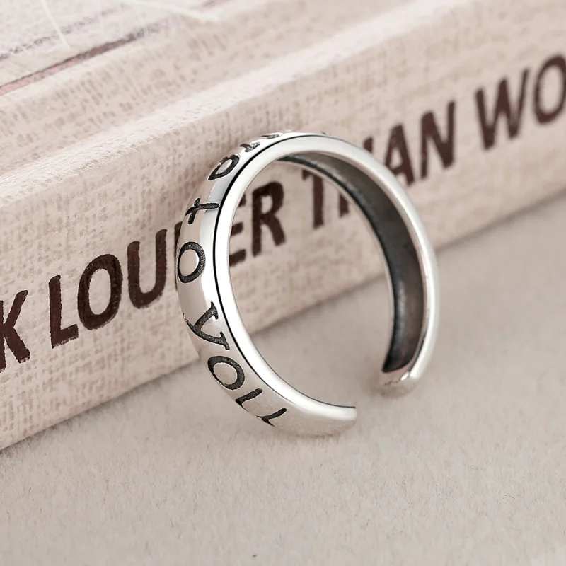 (image for) Pandora Style Love Couples Open Ring - VSR014 - View 3