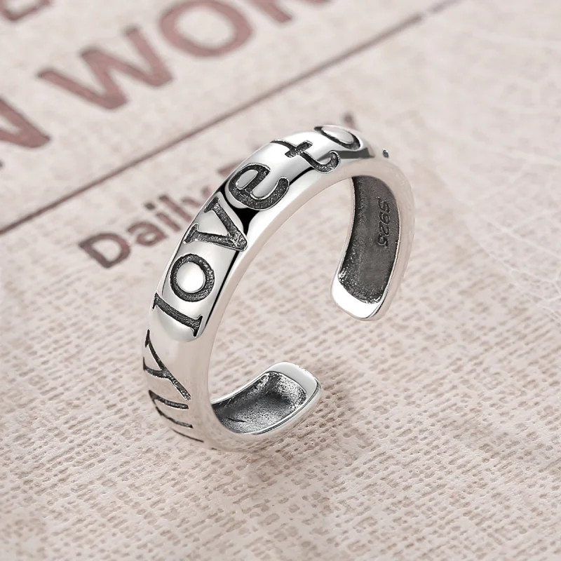 (image for) Pandora Style Love Couples Open Ring - VSR014 - View 4