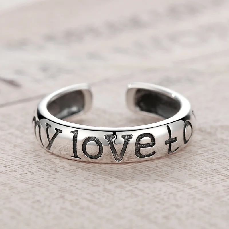 (image for) Pandora Style Love Couples Open Ring - VSR014 - View 5