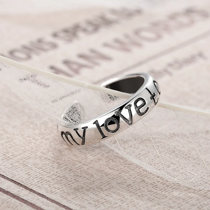 (image for) Pandora Style Love Couples Open Ring - VSR014 - View 6