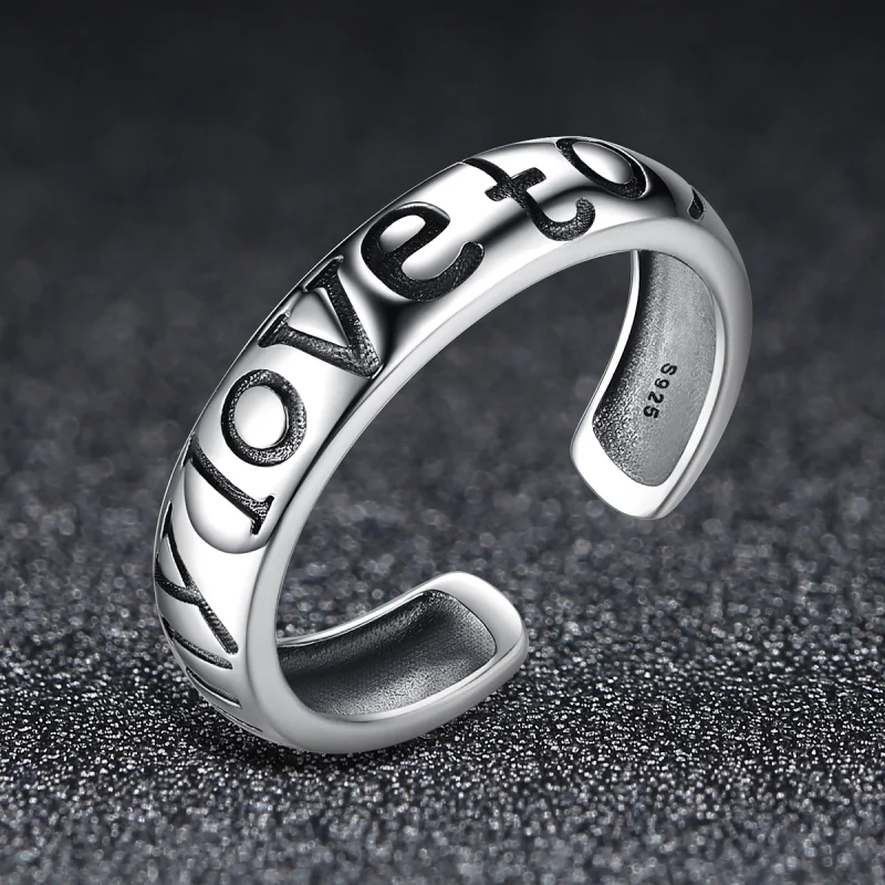 (image for) Pandora Style Love Couples Open Ring - VSR014 - View 8