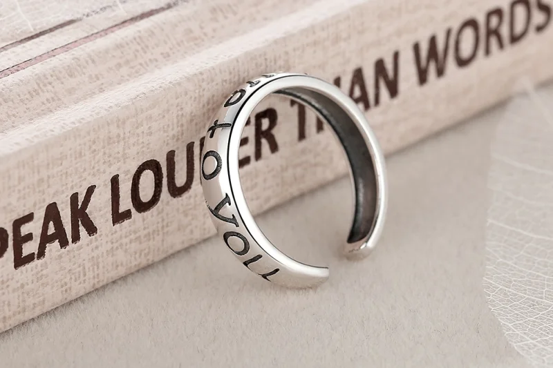 (image for) Pandora Style Love Couples Open Ring - VSR014 - View 9