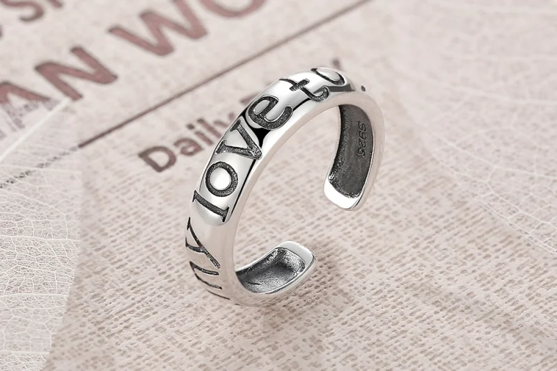 (image for) Pandora Style Love Couples Open Ring - VSR014 - View 10