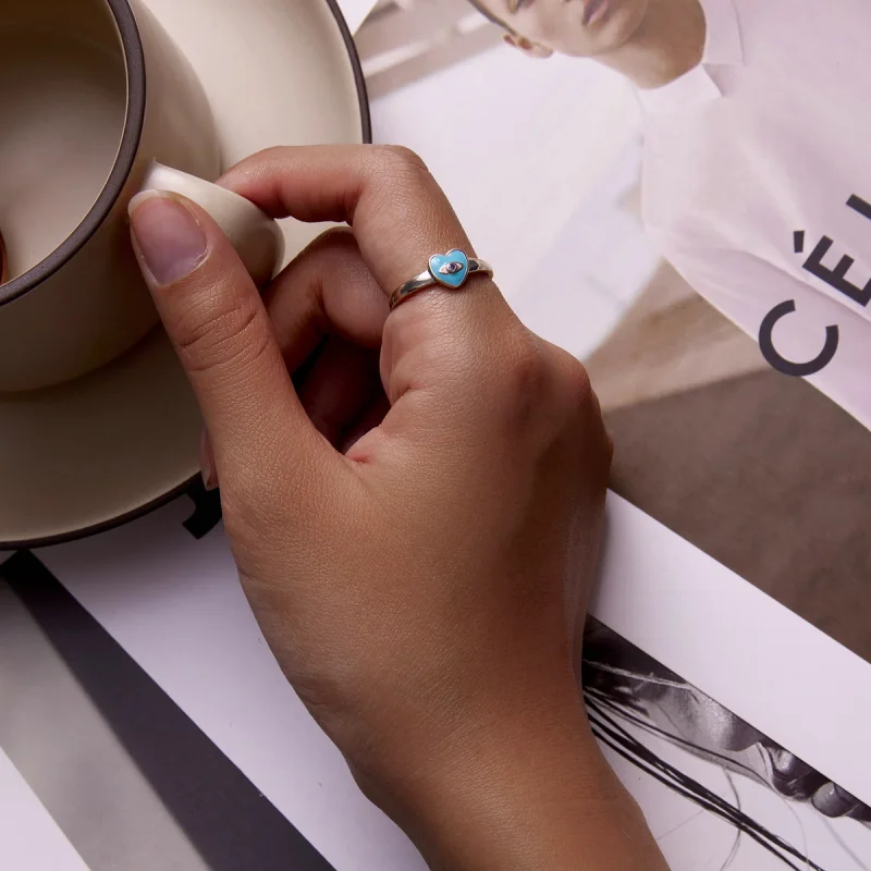 (image for) Pandora Style Love Devil Eyes Open Ring - SCR806 - View 5